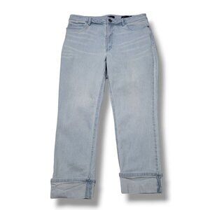J Jill High Rise Cropped Jeans Womens 10 Mid Rise Roll Hem‎
